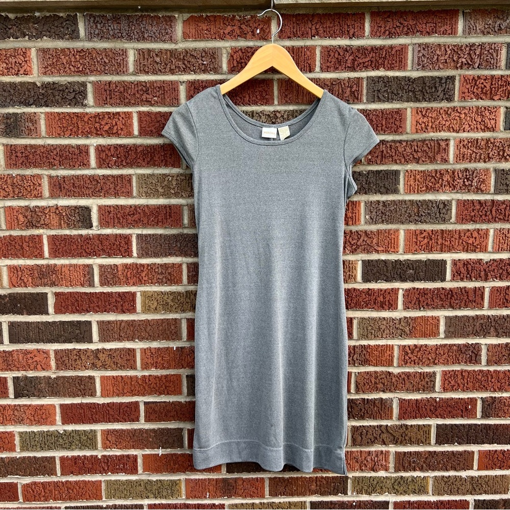 Merona Gray Short Sleeve Crewneck Mini Dress - Picture 1 of 3
